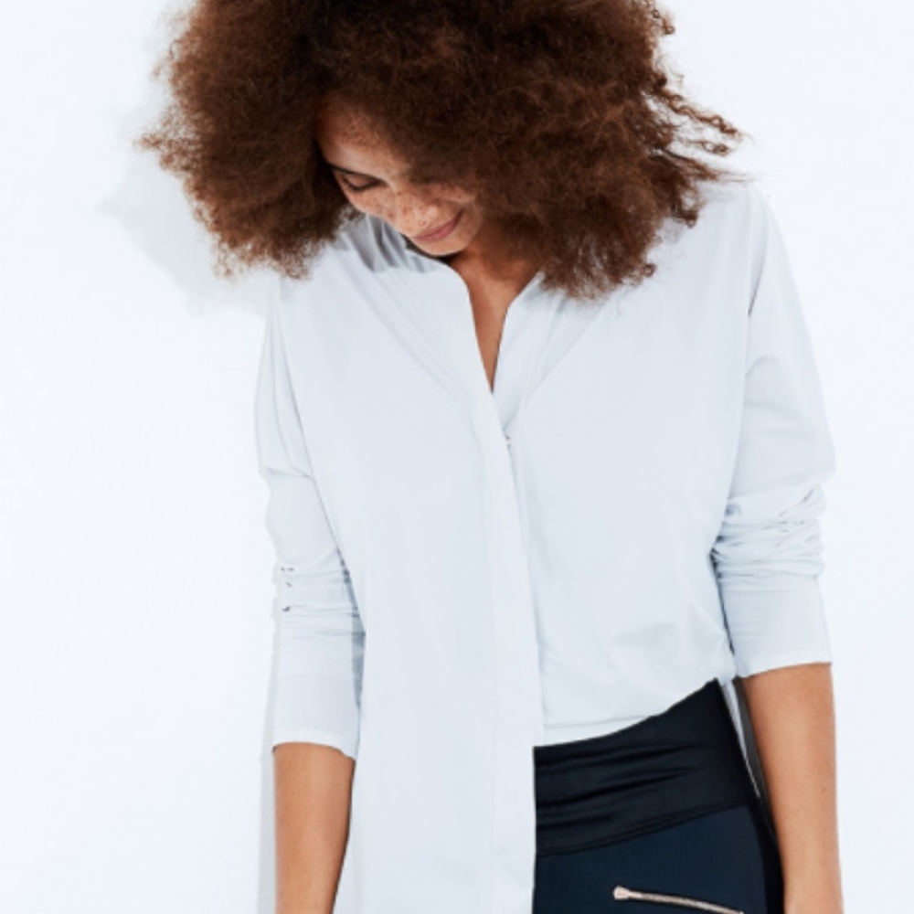 Aday Something Borrowed Shirt Light Grey